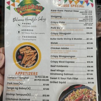 Pistahan - Menu - Filipino Near Me - San Leandro, California Pistahan - Menu - Filipino Near Me - San Leandro, California