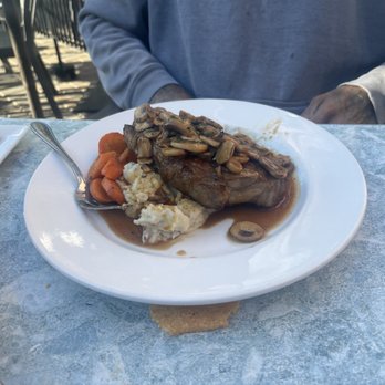 Wild River Grille - Ribeye with mash, mushrooms and shrimp scampi, - New American Near Me - Reno, Nevada Wild River Grille - Ribeye with mash, mushrooms and shrimp scampi, - New American Near Me - Reno, Nevada