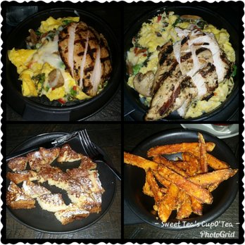 GRANVILLE - All Tasty!!! ;-) Top: Kitchen Sink Gran-Scrambles Bottom: French Toast & Sweet Potato Fries - New American Near Me - Pasadena, California GRANVILLE - All Tasty!!! ;-) Top: Kitchen Sink Gran-Scrambles Bottom: French Toast & Sweet Potato Fries - New American Near Me - Pasadena, California