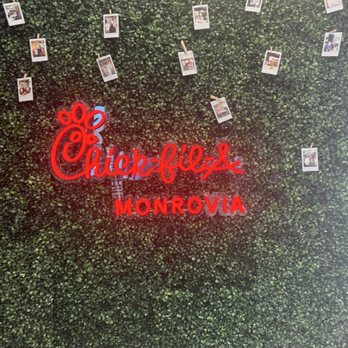 Chick-fil-A - Cute backdrop with polaroid pictures - Chicken Shop Near Me - Monrovia, California Chick-fil-A - Cute backdrop with polaroid pictures - Chicken Shop Near Me - Monrovia, California