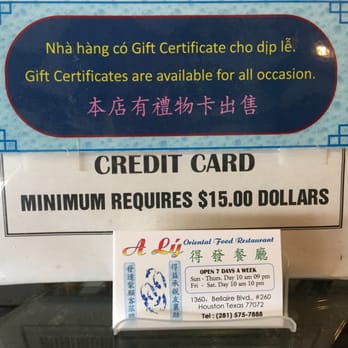 A Ly Oriental Restaurant - FYI credit card $15 minimum - Chinese Near Me - Houston, Texas A Ly Oriental Restaurant - FYI credit card $15 minimum - Chinese Near Me - Houston, Texas