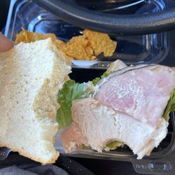 Safeway - A stale sandwich from the deli.