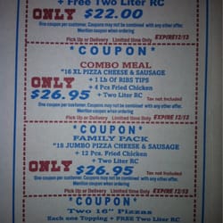 Coupons on every menu.
