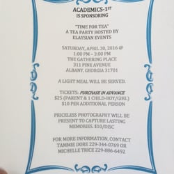 Academics-1st - Boys and Girls Tea Party Event