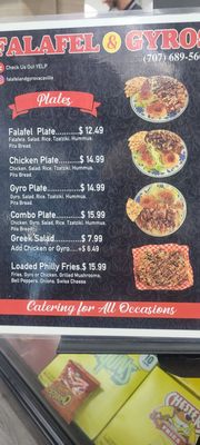 Menu photo 2 Falafel & Gyro Vacaville, CA