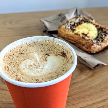 Manresa Bread - Honey bun latte and everything Danish - Bakeries Near Me - Los Gatos, California