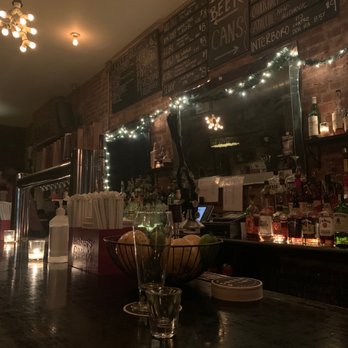 Lowlands Bar - a glass of wine on the bar - Bars Near Me - Brooklyn, New York