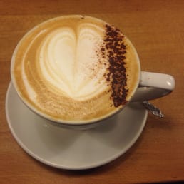 Large latte. Looks delicious! Let's have a go....
