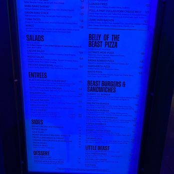 The Beast - Menu - New American Near Me - Las Vegas, Nevada The Beast - Menu - New American Near Me - Las Vegas, Nevada