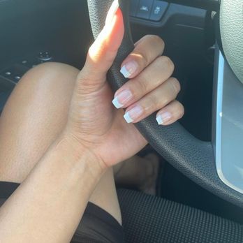 4 Seasons Nails and Spa - Coffin Shaped French Manicure - Nail Salons Near Me - Mesa, Arizona