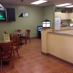 Gulf Coast Blood - Clear Lake - Waiting area. The beverage and snack area to the top left and the bottom left is a play area for kids.