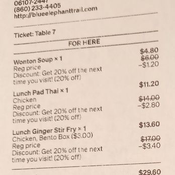 The Blue Elephant Trail - Lunch for 2 - Thai Near Me - West Hartford, Connecticut The Blue Elephant Trail - Lunch for 2 - Thai Near Me - West Hartford, Connecticut