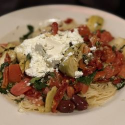 Sarducci's - Angel hair pasta home run! Capellini di verdurie. Goat cheese/pasta/veggies spectacular