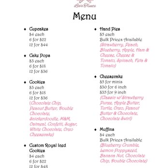 Lia’s Treats - menu - Cupcakes Near Me Lia’s Treats - menu - Cupcakes Near Me
