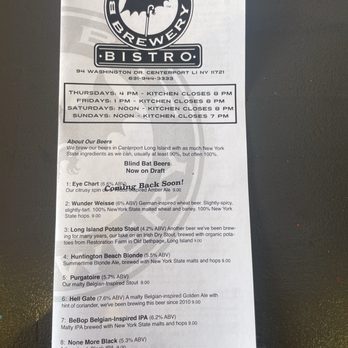 Blind Bat Brewery Bistro - Menu - Brewpubs Near Me - Centerport, New York Blind Bat Brewery Bistro - Menu - Brewpubs Near Me - Centerport, New York