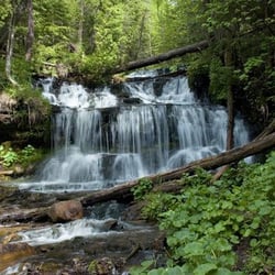 Explore Munising - Wagner falls, one of the many waterfalls in the area