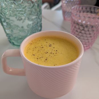 Sugar and Scribe  - Turmeric oat milk latte - Bakeries Near Me - La Jolla, California