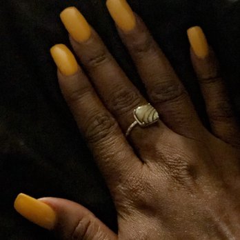 Mega Nail - Bold and bright! Nail beds are smooth, no lumps and bumps in my polish and square like I like - Nail Salons Near Me - Statesville, North Carolina