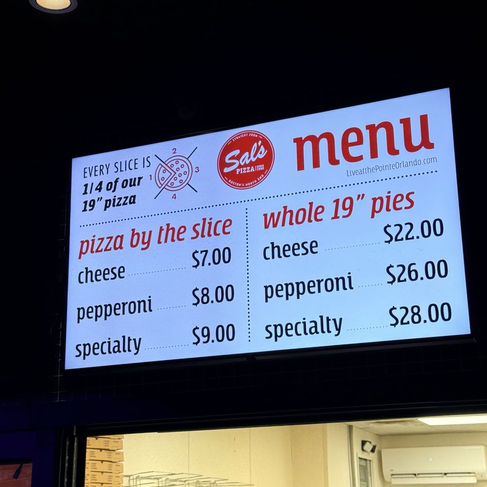 Sal’s Pizza Bar - Menu - Pizza Near Me - Orlando, Florida Sal’s Pizza Bar - Menu - Pizza Near Me - Orlando, Florida