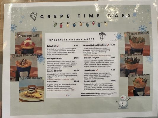 Menu photo 2 Crepe Time Cafe Manlius, NY Menu photo 2 Crepe Time Cafe Manlius, NY