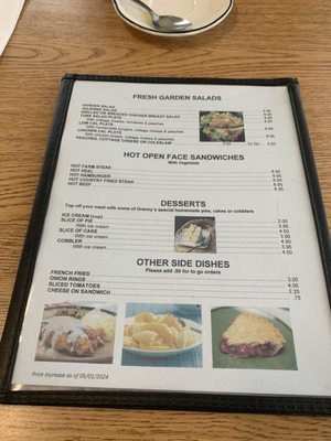 Menu photo 8 Granny's Country Kitchen Justice, IL