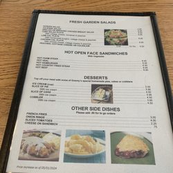 Granny's Country Kitchen - Menu Nov 2024