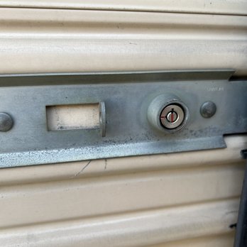 A-1 Self Storage - This is the lock and hasp that locks the door. It is still in tact after the break-in which means a master key had to be used. - Self Storage Near Me - La Mesa, California