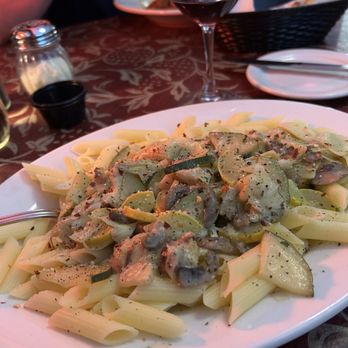 Julian's Little Italy - A La Artichoke with Gluten Free Penne, I needed to season it a lot from mob "table condiments" - Italian Near Me - Dunedin, Florida