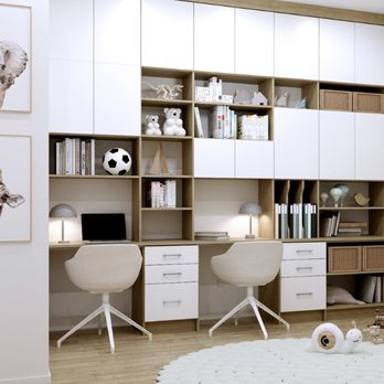 Clever Quarters - Built-in Storage For Kid's Room with two Desks | Clever Quarters - Home Organization Near Me - Port Coquitlam, British Columbia Clever Quarters - Built-in Storage For Kid's Room with two Desks | Clever Quarters - Home Organization Near Me - Port Coquitlam, British Columbia