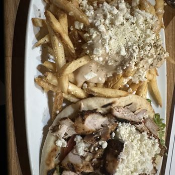 Taverna Modern Mediterranean - Chicken pita with tavern feies - Greek Near Me - Flagstaff, Arizona Taverna Modern Mediterranean - Chicken pita with tavern feies - Greek Near Me - Flagstaff, Arizona