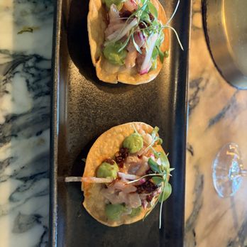 The Bungalow Kitchen - Hamachi Tostada - New American Near Me - Tiburon, California