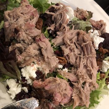 The Flyin' Pig - Pulled pork on the goat cheese salad (half salad) - Barbeque Near Me - Midlothian, Virginia The Flyin' Pig - Pulled pork on the goat cheese salad (half salad) - Barbeque Near Me - Midlothian, Virginia