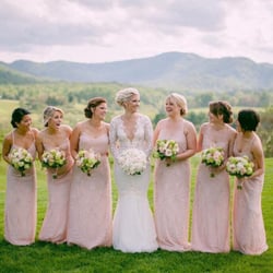 Bella Bridesmaids - Adrianna Papell dresses. Thank you for making my girls look gorgeous!