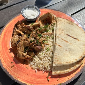 Laziza Mediterranean Grill - Chicken Shawarma Platter w/ the Jalapeño Hummus & Brown Rice - Mediterranean Near Me - Augusta, Georgia Laziza Mediterranean Grill - Chicken Shawarma Platter w/ the Jalapeño Hummus & Brown Rice - Mediterranean Near Me - Augusta, Georgia