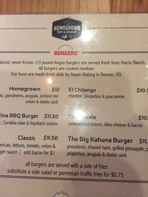 Menu photo 8 Homegrown Tap & Dough Arvada, CO Menu photo 8 Homegrown Tap & Dough Arvada, CO
