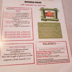 Palayok - Menu