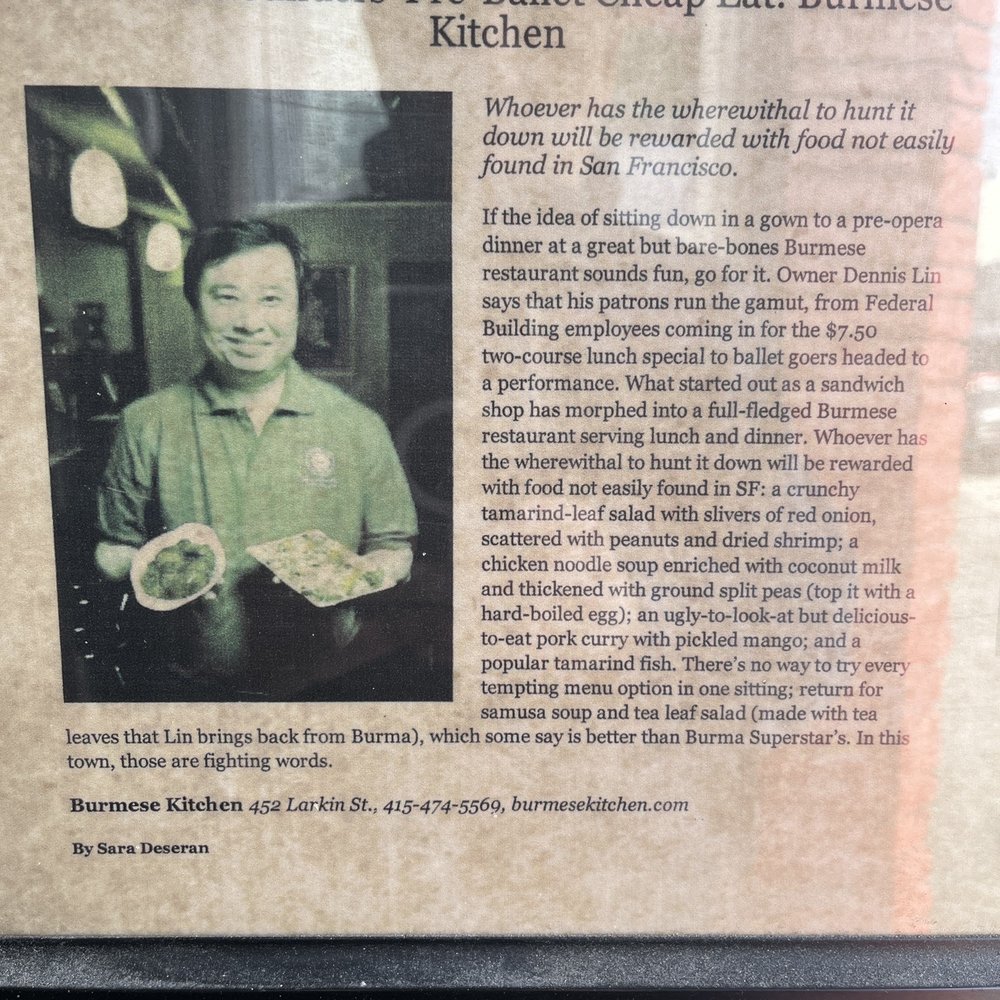 Burmese Kitchen - Story of the restaurant which has now relocated away from the Tenderloin - Burmese Near Me - San Francisco, California Burmese Kitchen - Story of the restaurant which has now relocated away from the Tenderloin - Burmese Near Me - San Francisco, California