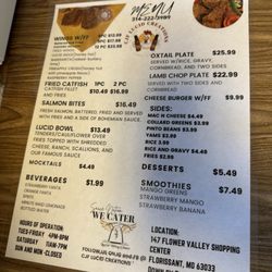 CJF Lucid Creations - Menu