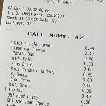 MOOYAH Burgers, Fries & Shakes - Kids meals were a decent price. - Hot Dogs Near Me - Sandy, Utah