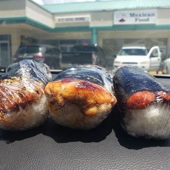 KJ's Local Grindz - From left: Furikaki Chicken, BBQ Chicken, and Hot Dog - Chicken Shop Near Me - Kaneohe, Hawaii KJ's Local Grindz - From left: Furikaki Chicken, BBQ Chicken, and Hot Dog - Chicken Shop Near Me - Kaneohe, Hawaii