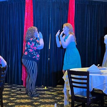 The Murder Mystery Dinner Theater - I was called up to do this little hand game, which I totally messed up but it was super fun anyways. - Performing Arts Near Me - Phoenix, Arizona