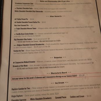 Lulu's Chocolate Bar - Menu - Desserts Near Me - Savannah, Georgia