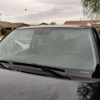 Blue Chip Auto Glass - This is the finished product. The pretty bird in the background adds a nice touch. - Auto Glass Services Near Me - Phoenix, Arizona