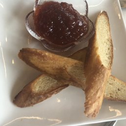 Toast or crouton? You tell me! Each piece was the size of my pinky.