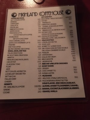 Menu photo 6 Highland Coffee House Cincinnati, OH
