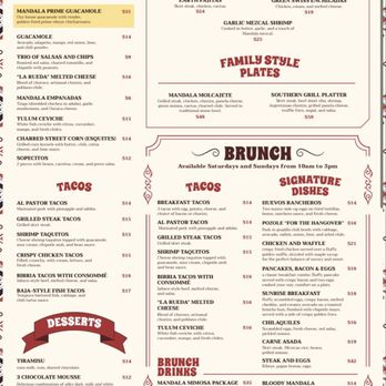 Mandala Cantina - Menu - Latin American Near Me - Downey, California