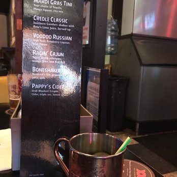 Crawpappy's Bar and Grill - Drink menu with a Moscow Mule - Sports Bars Near Me - Tulsa, Oklahoma