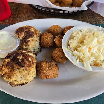 Kathy's Crab House - Crab cakes and hush puppies. - Seafood Near Me - Delaware City, Delaware