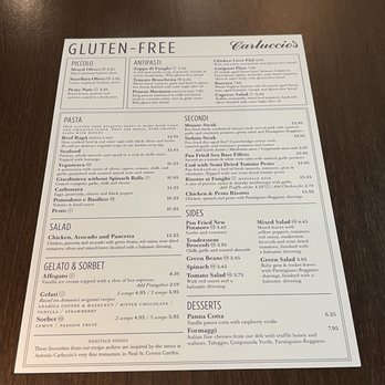 Carluccio's - Menu - Italian Near Me - Manchester, XGM