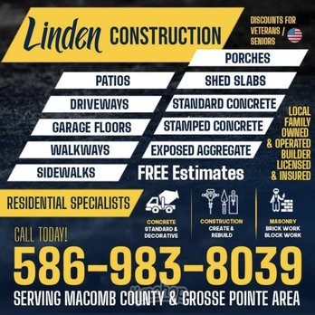 Linden Construction - Masonry/Concrete Near Me Linden Construction - Masonry/Concrete Near Me